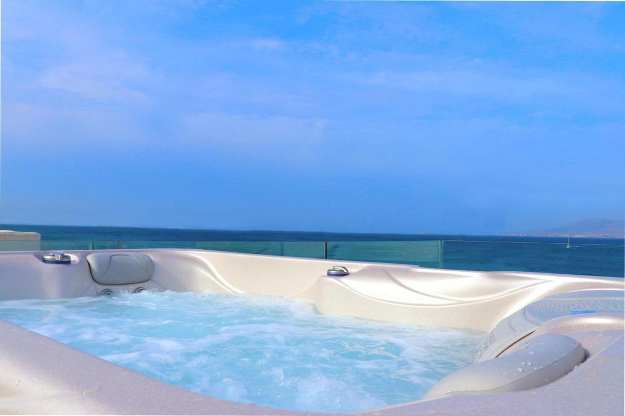 Beach Apartment Thalia With Hot Tub And Sea View Agios Prokopios  Ngoại thất bức ảnh
