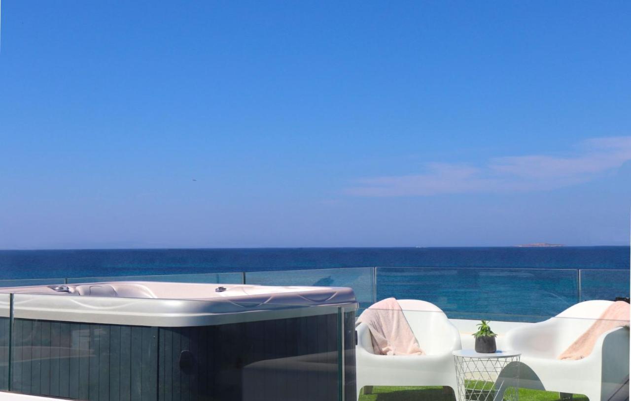 Beach Apartment Thalia With Hot Tub And Sea View Agios Prokopios  Ngoại thất bức ảnh
